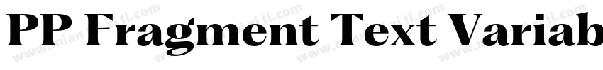 PP Fragment Text Variable Regular字体转换
